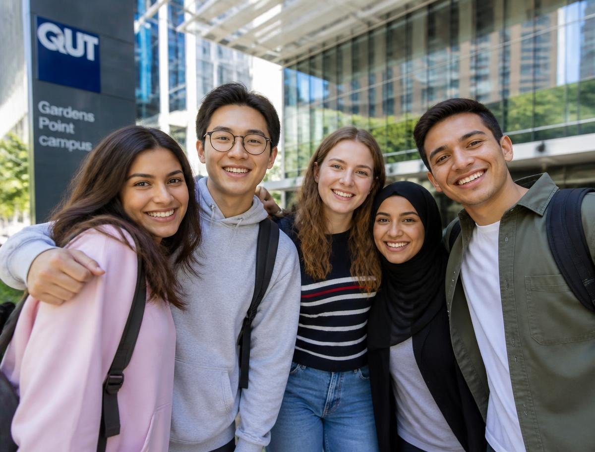 International students on an Australian university campus